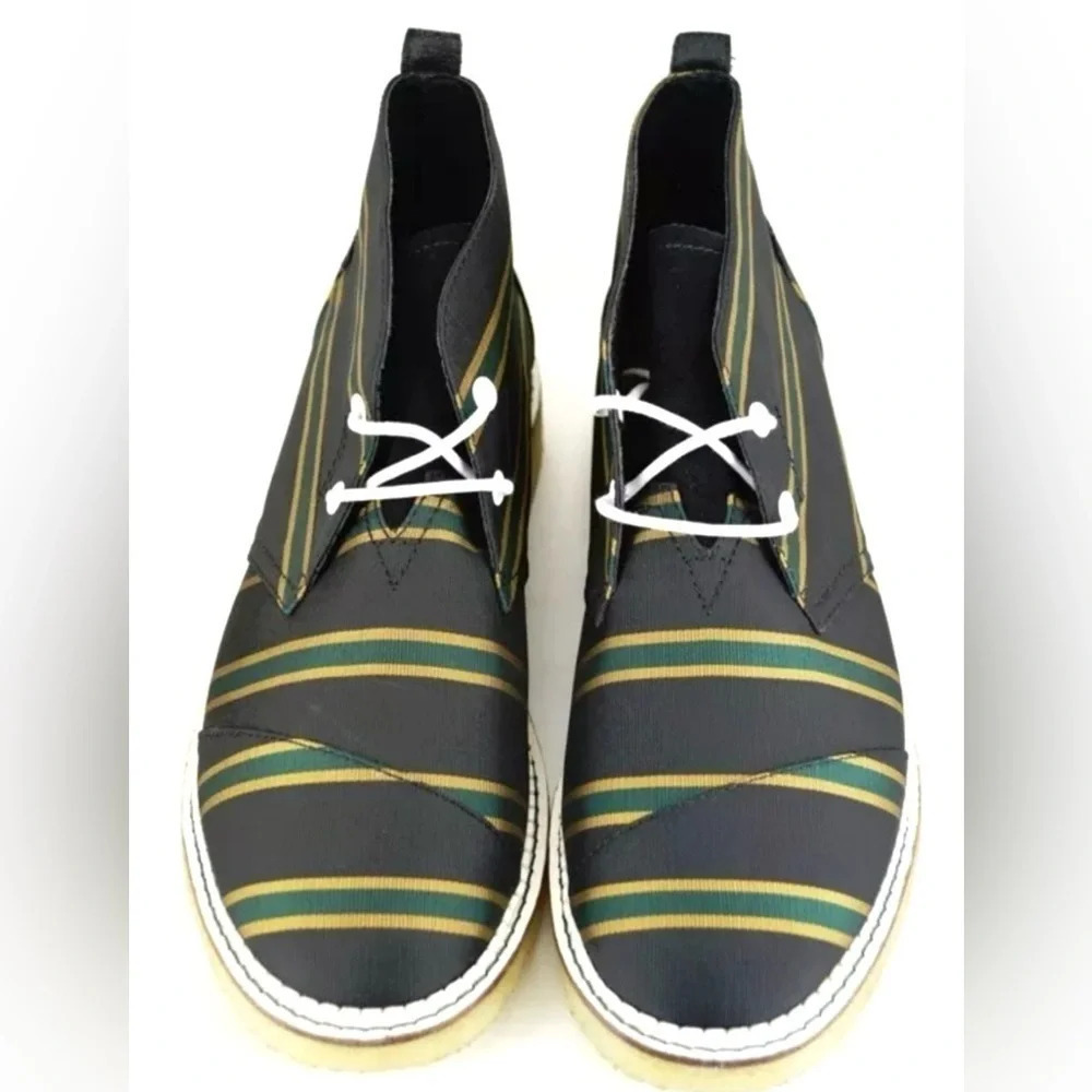 Brand New Without Box Men’s Toms+ Navy Green Stripe Botas Boots Size 9 - Picture 2 of 7